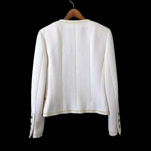 Chanel 00T Skirt Suit Top And Bottom Setup Tweed Coco Mark Metal Button Beaded