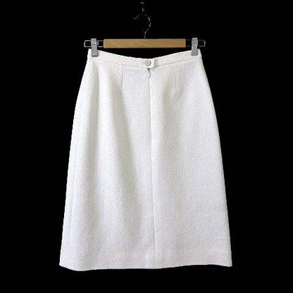 Chanel 00T Skirt Suit Top And Bottom Setup Tweed Coco Mark Metal Button Beaded