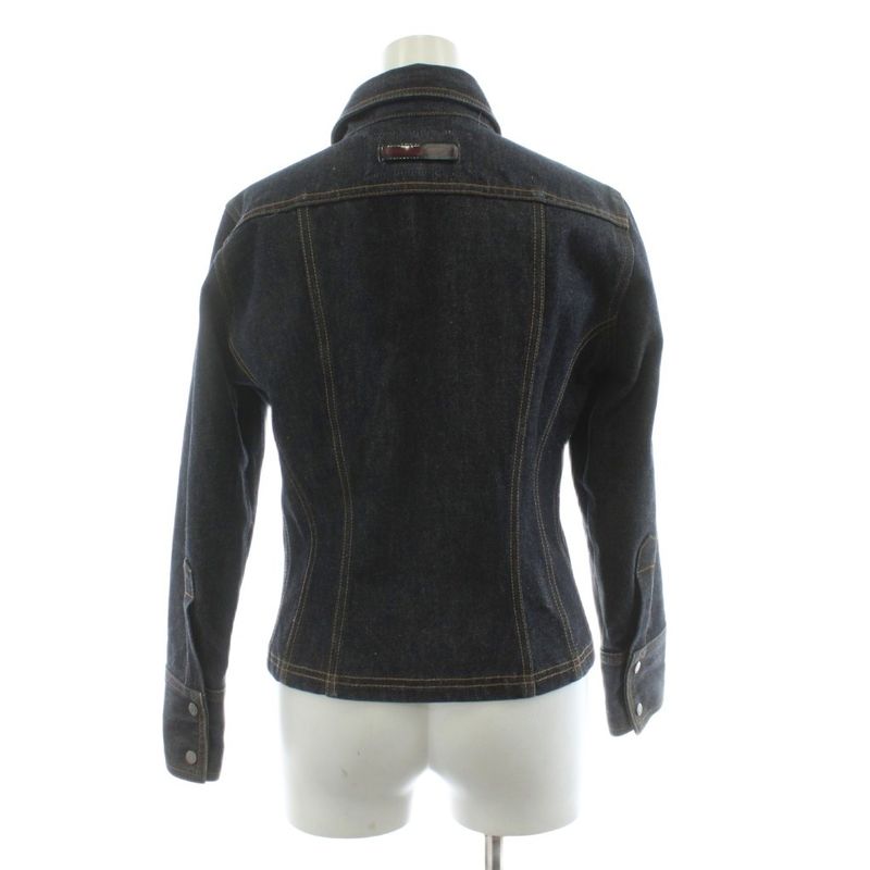 Gucci Sherry Line G Jean Denim Jacket 38 Indigo Blue 203-1267-7183 KU