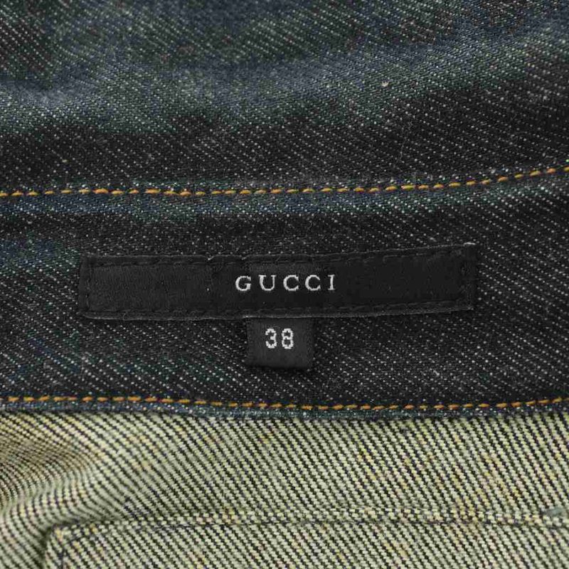 Gucci Sherry Line G Jean Denim Jacket 38 Indigo Blue 203-1267-7183 KU