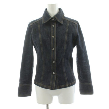 Gucci Sherry Line G Jean Denim Jacket 38 Indigo Blue 203-1267-7183 KU