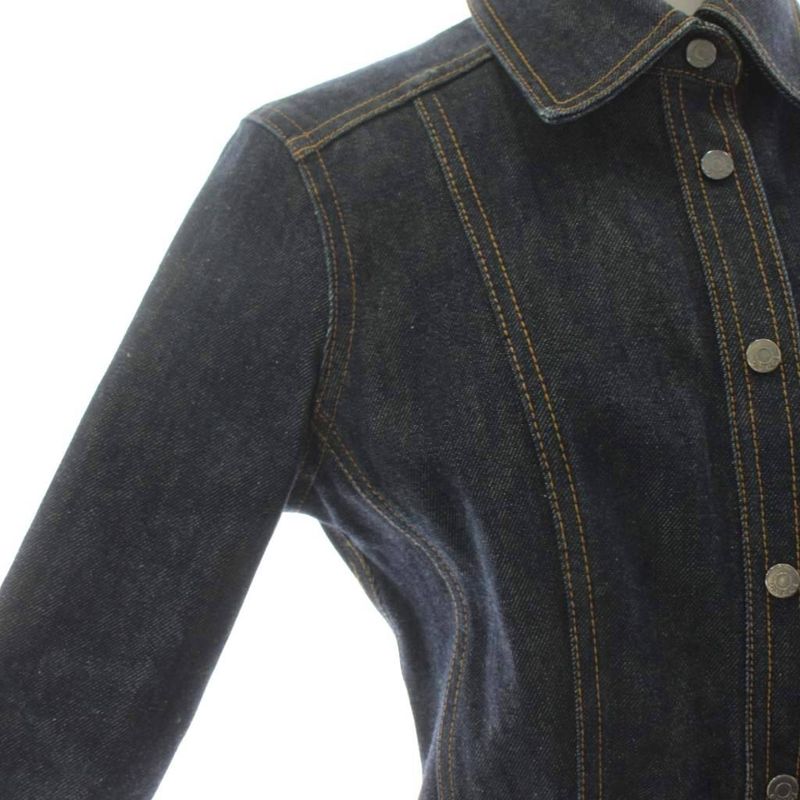 Gucci Sherry Line G Jean Denim Jacket 38 Indigo Blue 203-1267-7183 KU