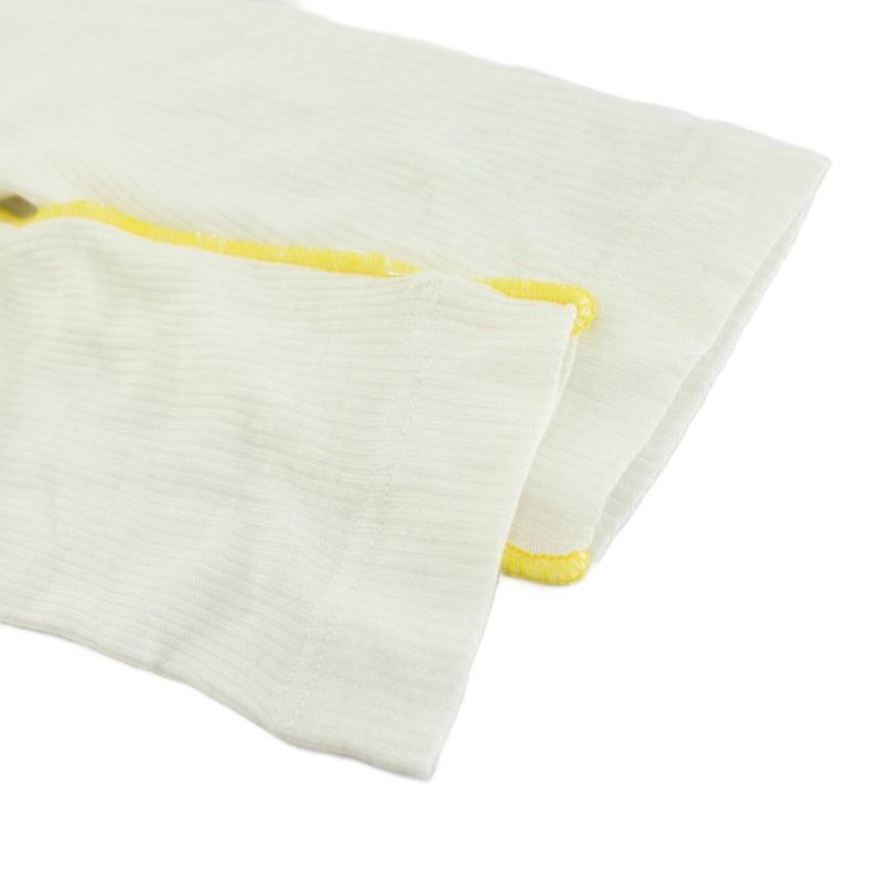 Loewe High Neck Ribbed Top Cut And Sewn Long Sleeves Logo Silk Blend XS White