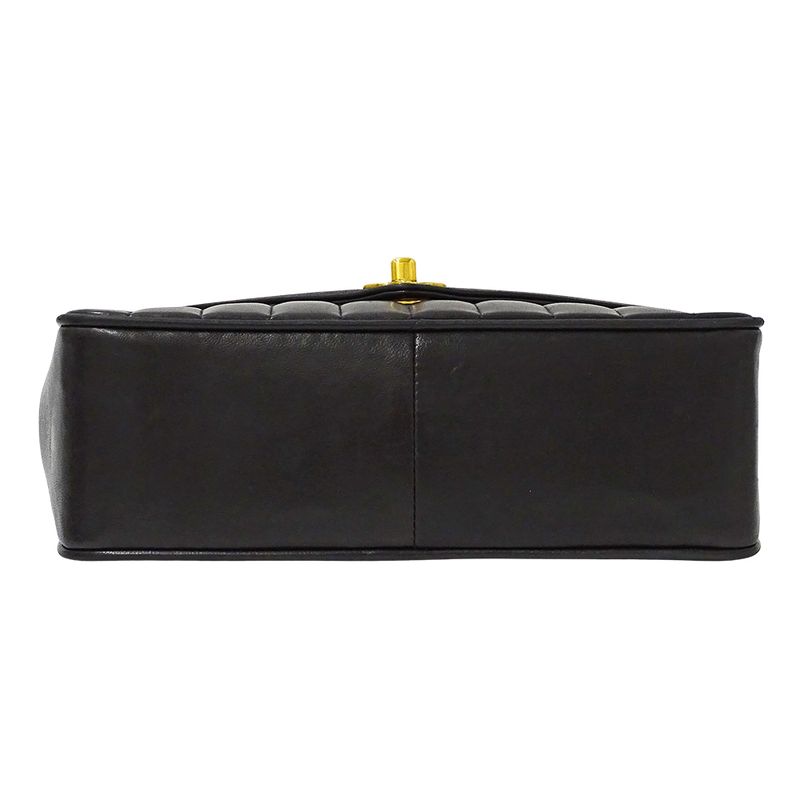 Chanel Bag Women's Brand Shoulder Bag V Stitch Lambskin Black Gold Hardware