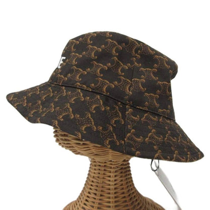 Celine 21AW Triomphe Monogram Bucket HAT With Tags Triomphe Bucket Hat Embroider