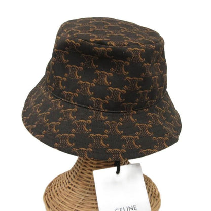 Celine 21AW Triomphe Monogram Bucket HAT With Tags Triomphe Bucket Hat Embroider