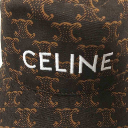 Celine 21AW Triomphe Monogram Bucket HAT With Tags Triomphe Bucket Hat Embroider