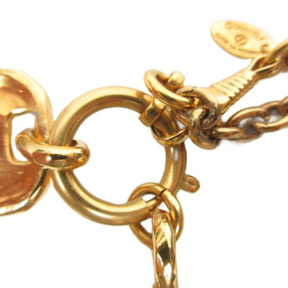 Chanel 31 RUE Cambon Vintage Coin Necklace Pendant Logo Plate Chain Medal GP