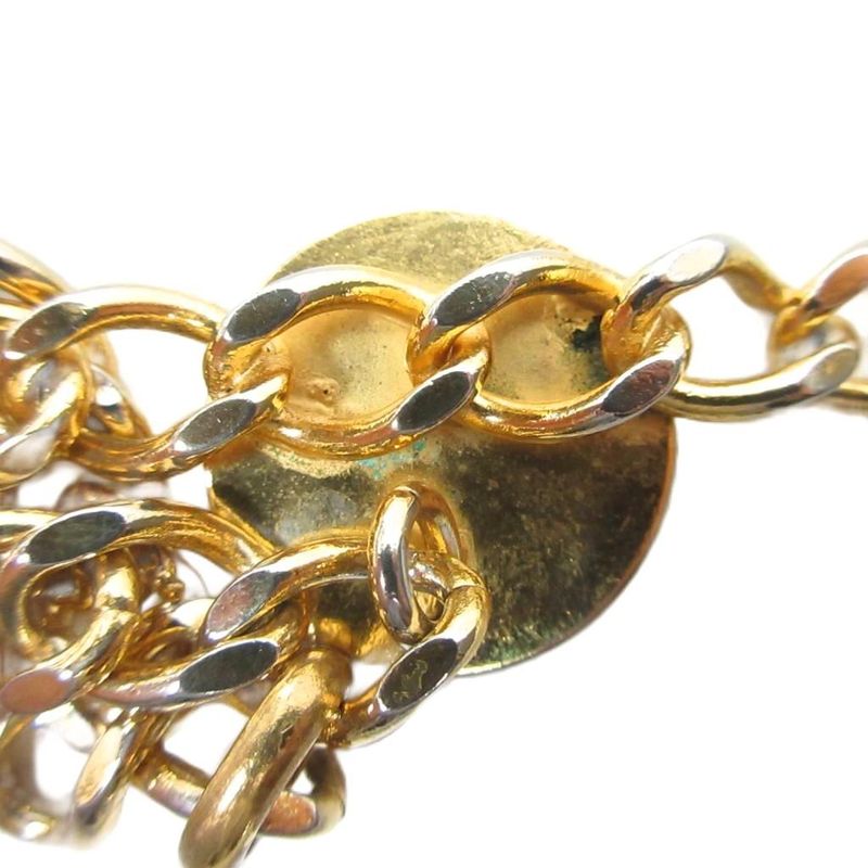 Chanel Rare 1984 Triple Coco Mark 3 Rings Chain Belt Vintage GP Plated Gold