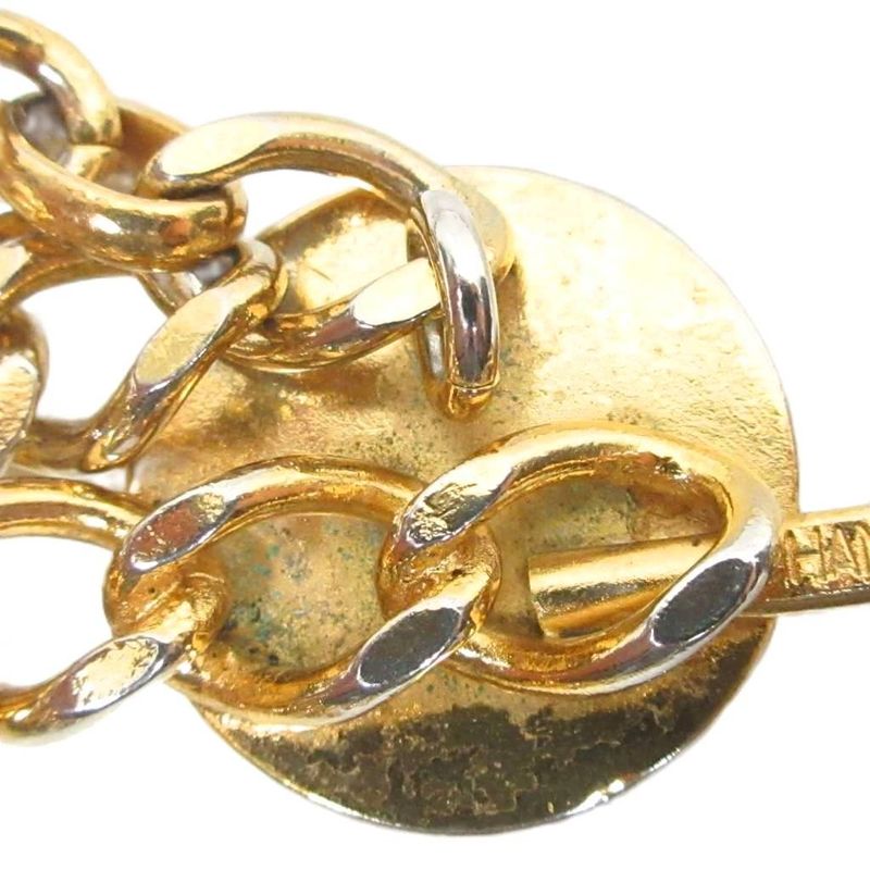 Chanel Rare 1984 Triple Coco Mark 3 Rings Chain Belt Vintage GP Plated Gold