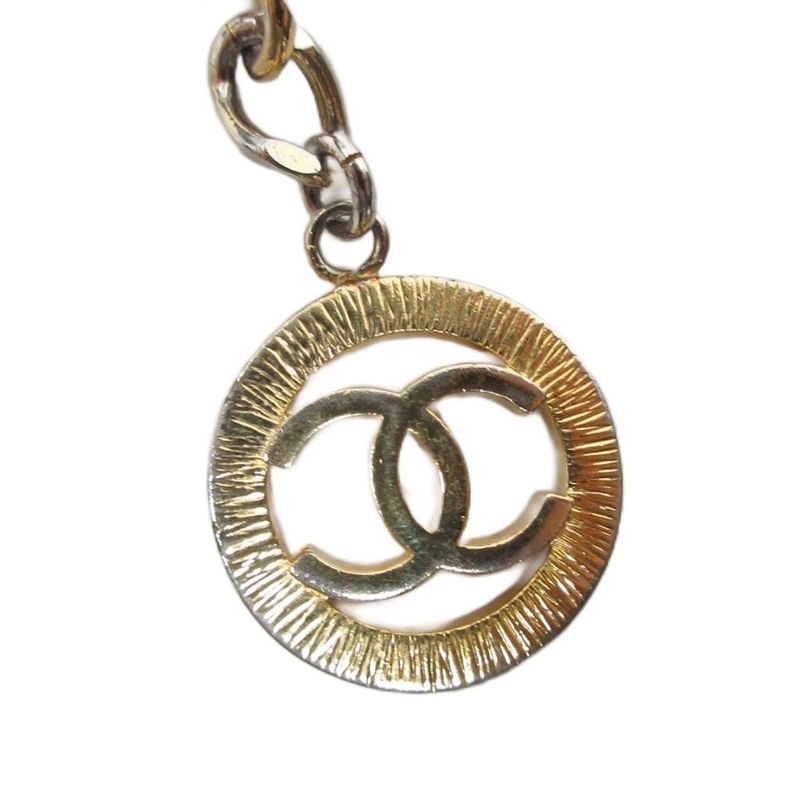 Chanel Rare 1984 Triple Coco Mark 3 Rings Chain Belt Vintage GP Plated Gold