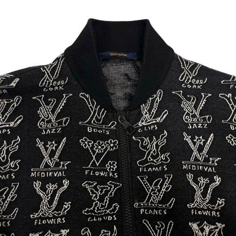 Louis Vuitton LV Trees Zip Jacket Blouson Rm211m ZMH Hky21w Cotton Logo Long