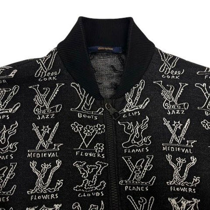 Louis Vuitton LV Trees Zip Jacket Blouson Rm211m ZMH Hky21w Cotton Logo Long