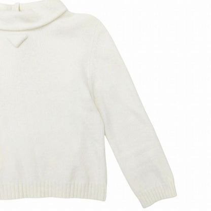 Prada 25SS Virgin WOOL KNIT Sweater High Neck Triangle Motif Long Sleeves