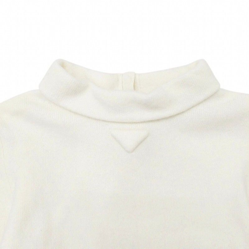 Prada 25SS Virgin WOOL KNIT Sweater High Neck Triangle Motif Long Sleeves