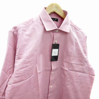 Christian DIOR Tagged Shirt Y Shirt Dress Shirt Long Sleeve Logo Embroidery
