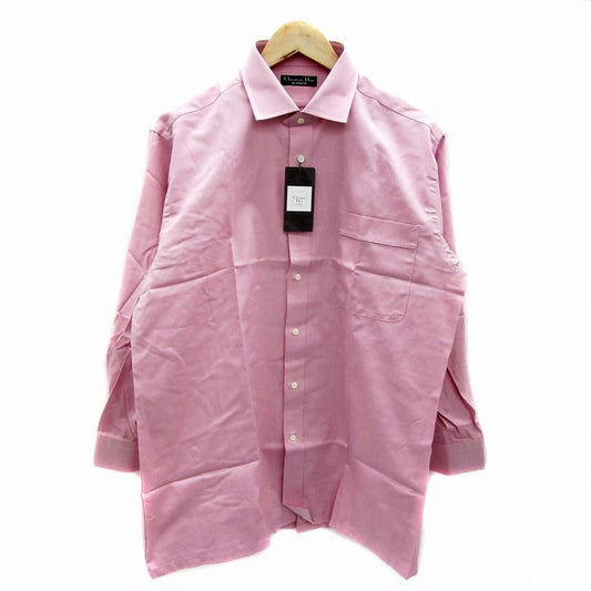 Christian DIOR Tagged Shirt Y Shirt Dress Shirt Long Sleeve Logo Embroidery