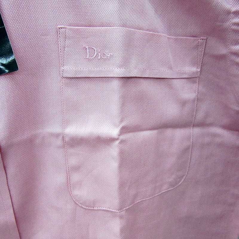 Christian DIOR Tagged Shirt Y Shirt Dress Shirt Long Sleeve Logo Embroidery