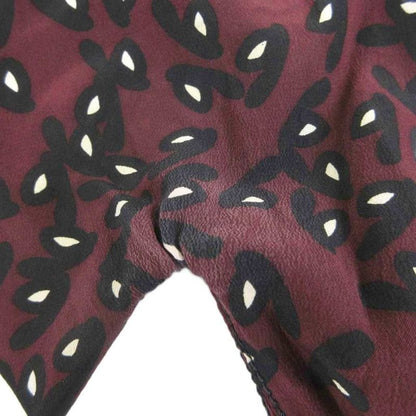 Balenciaga Blouse Silk Patterned Pullover Short Sleeves 36 Approx XS Purple