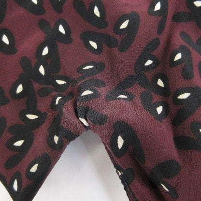 Balenciaga Blouse Silk Patterned Pullover Short Sleeves 36 Approx XS Purple