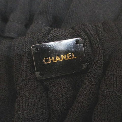 Chanel 02P P19189v09106 B1965 Knee Length Flared Skirt Tiered 42 Black Made In