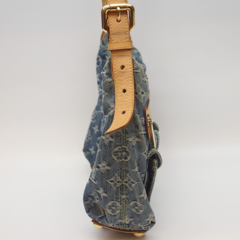 Louis Vuitton 06 M95049 Monogram Denim Baggy PM Long Strap