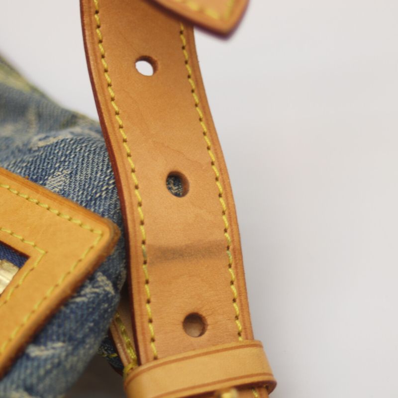 Louis Vuitton 06 M95049 Monogram Denim Baggy PM Long Strap