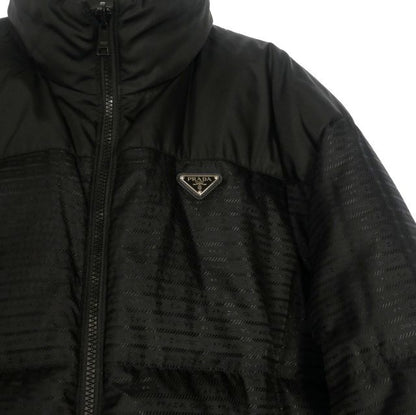 Prada Re-nylon Triangle Logo Reversible Down Jacket Blouson XL Black Sgc045