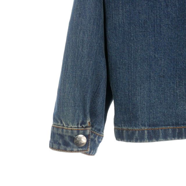 Prada 24SS Triangle Logo Denim Jacket Blouson Vintage Finish XL Indigo Gec066