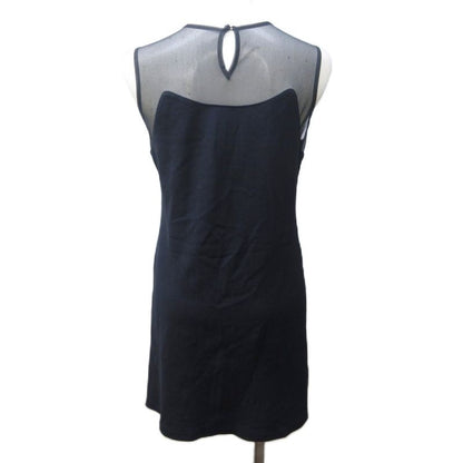 Balenciaga La Mode Dress Sheer Chiffon Cut Sleeveless Knee Length 38 Approx S