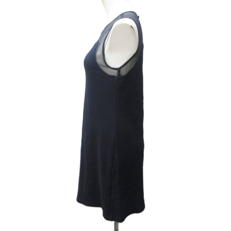 Balenciaga La Mode Dress Sheer Chiffon Cut Sleeveless Knee Length 38 Approx S