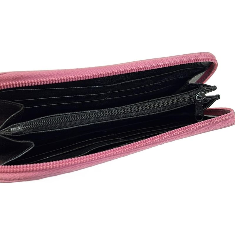 Prada Long Wallet - Pink Round Zipper