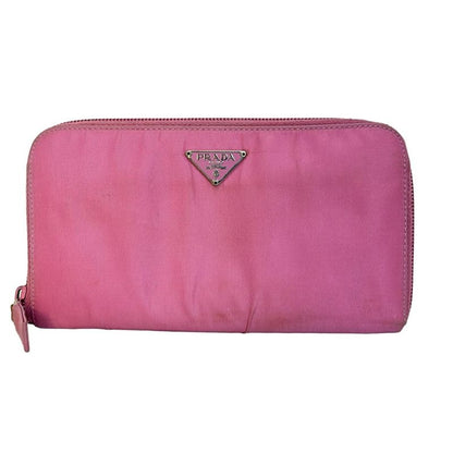 Prada Long Wallet - Pink Round Zipper