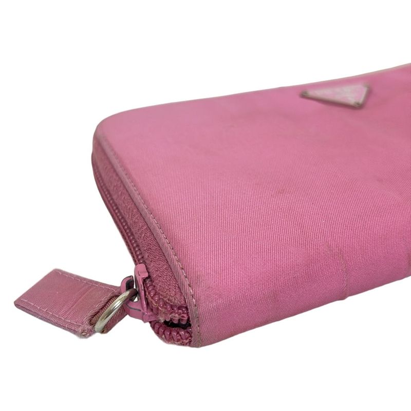 Prada Long Wallet - Pink Round Zipper