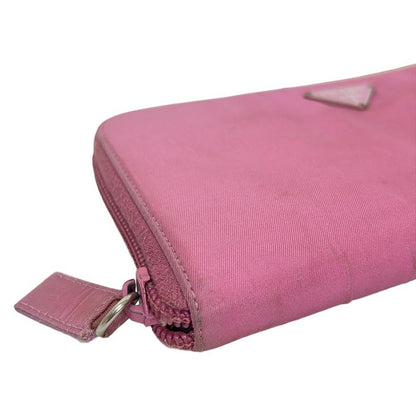 Prada Long Wallet - Pink Round Zipper