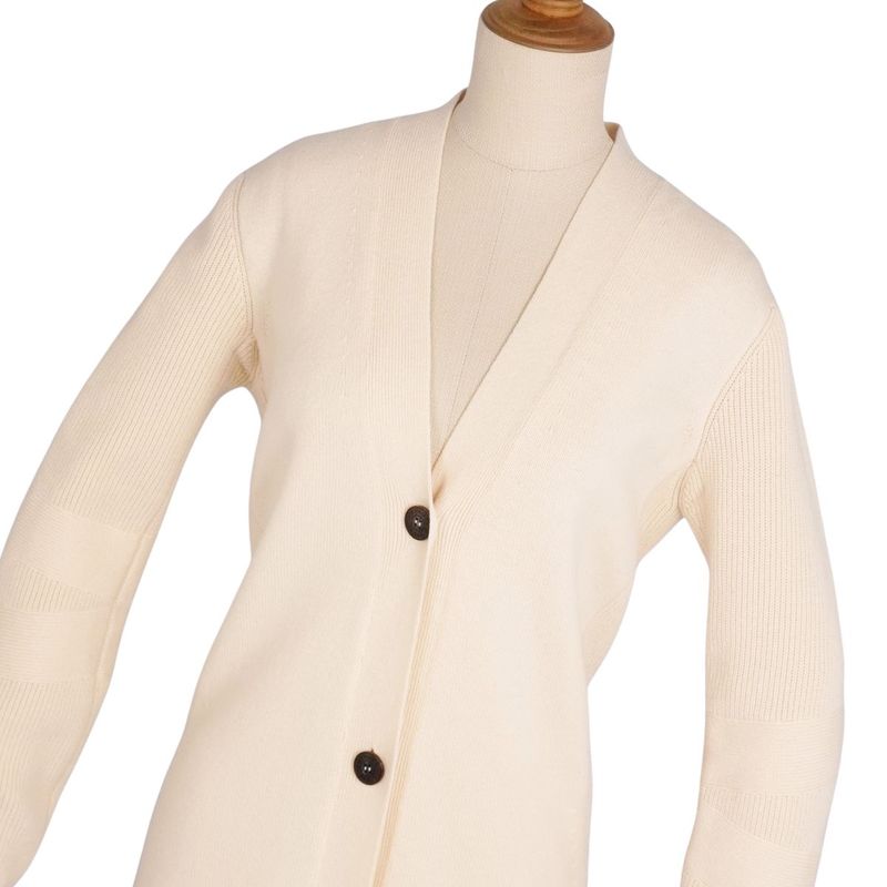 Hermes Cardigan Knit Long Sleeves Serie Buttons Wool