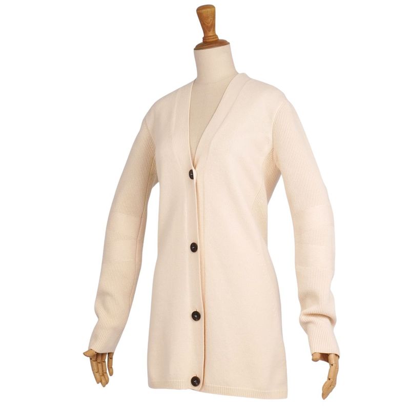 Hermes Cardigan Knit Long Sleeves Serie Buttons Wool