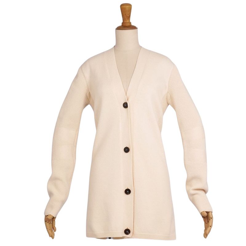 Hermes Cardigan Knit Long Sleeves Serie Buttons Wool