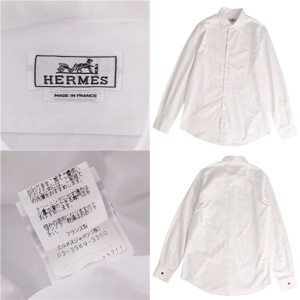 Hermes Shirt Long Sleeve Long Sleeve Serie Button Cotton