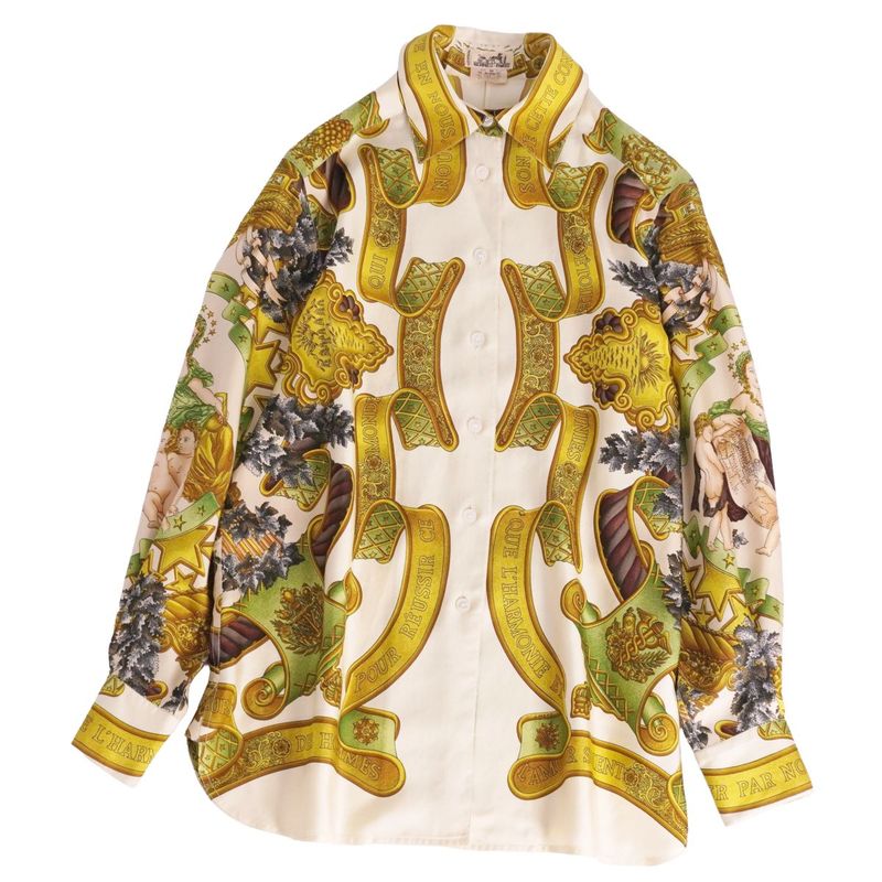 Vintage Hermes Shirt Blouse Long Sleeve