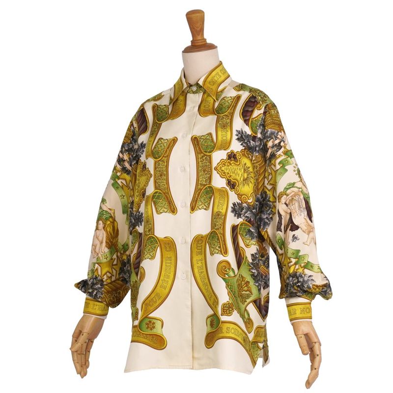 Vintage Hermes Shirt Blouse Long Sleeve