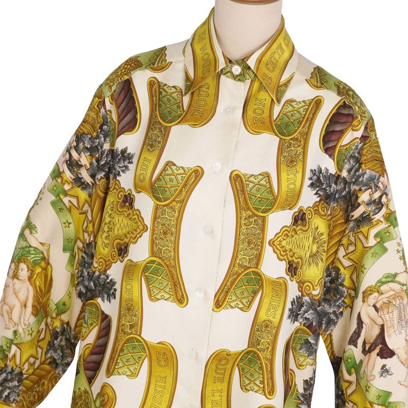 Vintage Hermes Shirt Blouse Long Sleeve