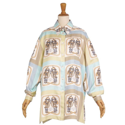 Vintage Hermes Shirt Blouse Long Sleeves Long Sleeves