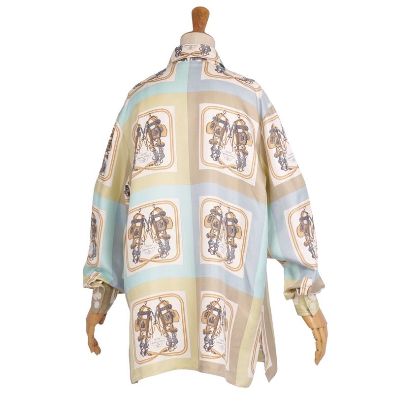 Vintage Hermes Shirt Blouse Long Sleeves Long Sleeves