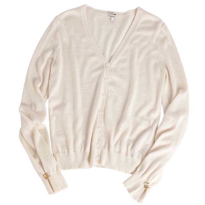 Unused Loewe Cardigan Knit Long Sleeves Long Sleeves Cashmere