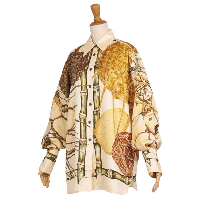 Vintage Hermes Shirt Blouse Long Sleeve