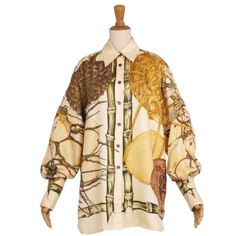 Vintage Hermes Shirt Blouse Long Sleeve