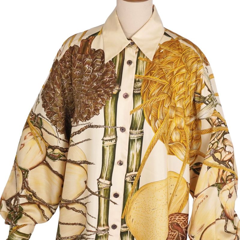 Vintage Hermes Shirt Blouse Long Sleeve