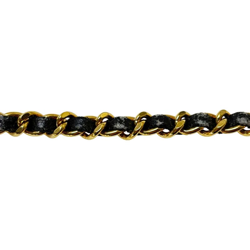 Chanel Coco Mark Chain Shoulder Bag Black Caviar Skin Women's Chanel