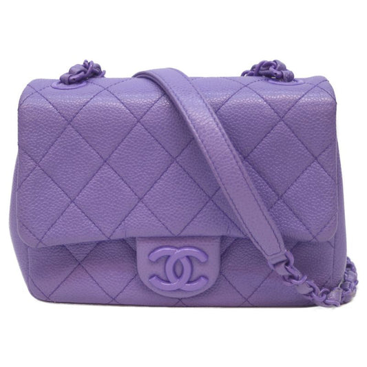 Chanel No 29 As1784 Caviar Purple Mini Mastrasse Mini Flap Shoulder Bag